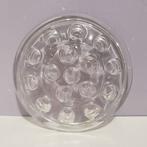 Flower Frog Clear Glass Floral Stem  Holder  16 Holes